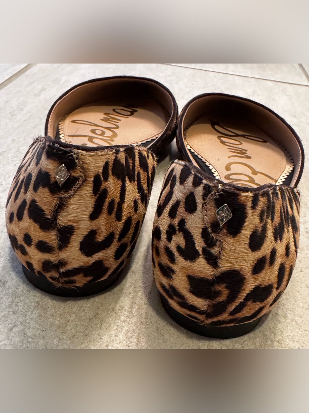 Sam Edelman Leopard Print Pointed Toe D'Orsay Flats - Brown, Black - Picture 2 of 3